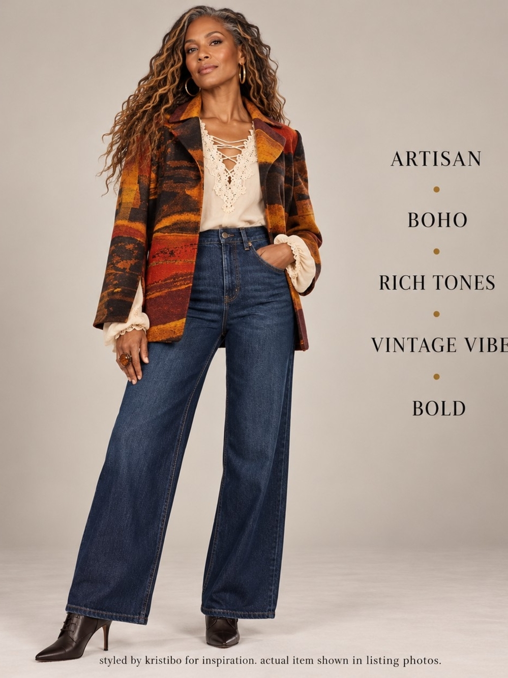 Bold Abstract Print Blazer